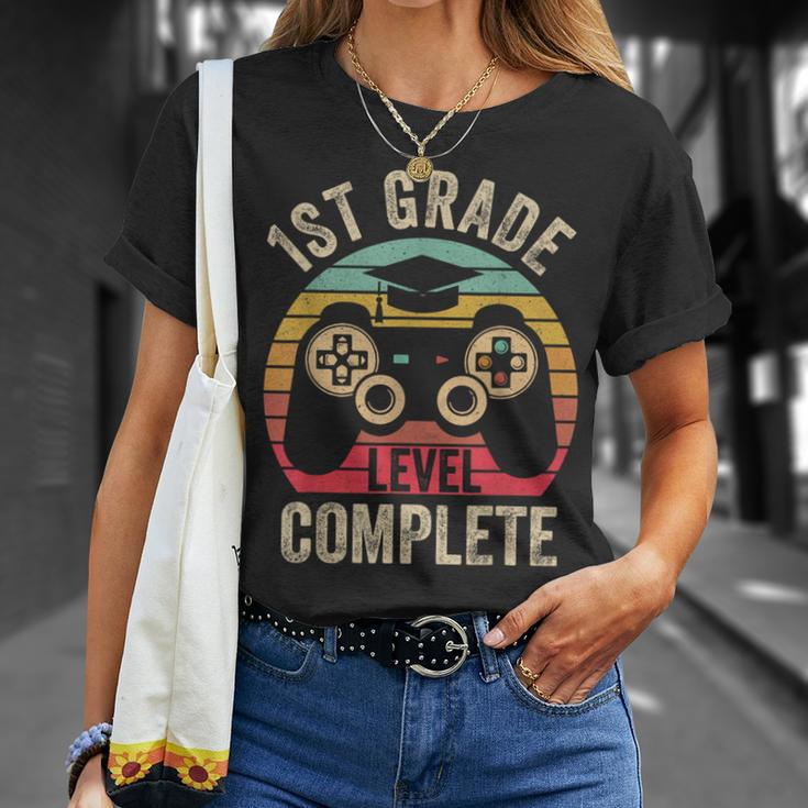 1St Grade Level Complete Graduation Class 2024 Boys Gamer T-Shirt Gifts for Her