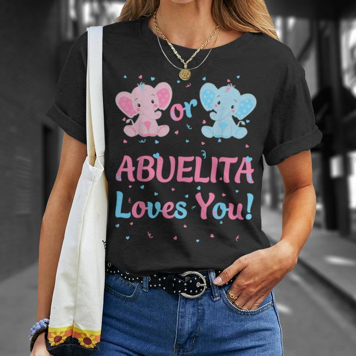2024 Abuelita Abuela Gender Reveal Pink Or Blue Matching T-Shirt Gifts for Her