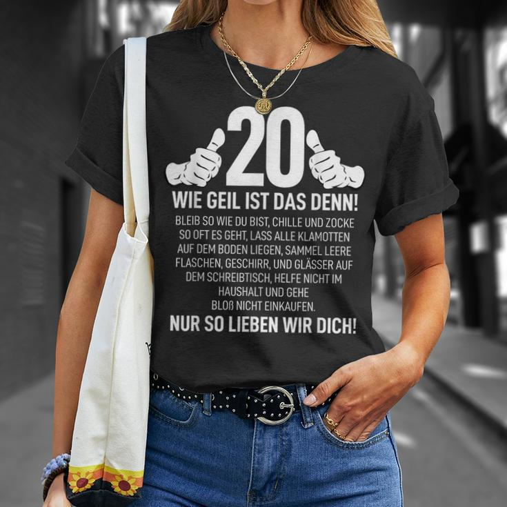 20Th Birthday Nager 20 Years Wie Geil Ist Das Denn T-Shirt Geschenke für Sie