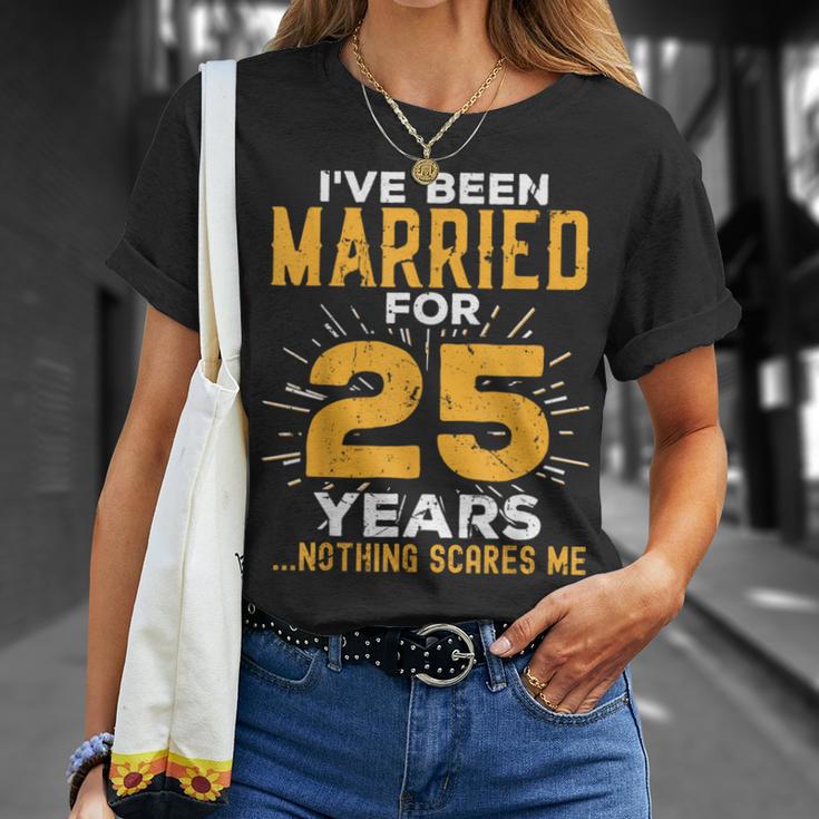 25Th Wedding Anniversary Couples Married For 25 Years T-Shirt Gifts for Her