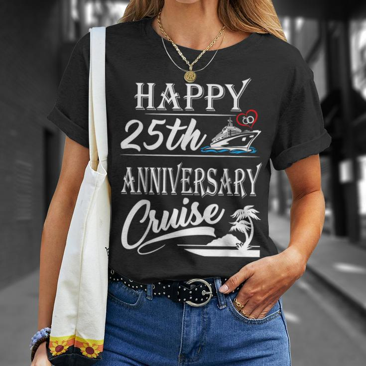 25Th Years Anniversary Happy 25Th Anniversary Cruise T-Shirt Gifts for Her