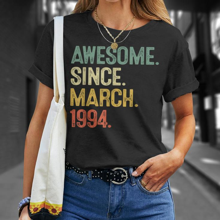 30 Year Old Awesome Since March 1994 30Th Birthday Men T-Shirt Gifts for Her