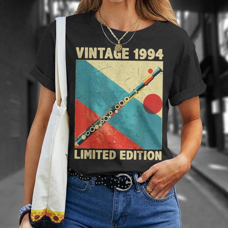 30 Years Old Vintage 1994 Flute Lover 30Th Birthday T-Shirt Gifts for Her