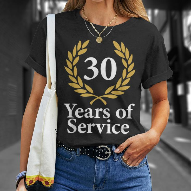 30 Years Of Service 30Th Work Anniversary Jubilee T-Shirt Gifts for Her