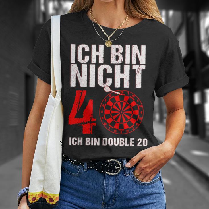 40 Geburtstag Geschenk-Idee Mann Lustiger Dart Spruch Darts T-Shirt Geschenke für Sie