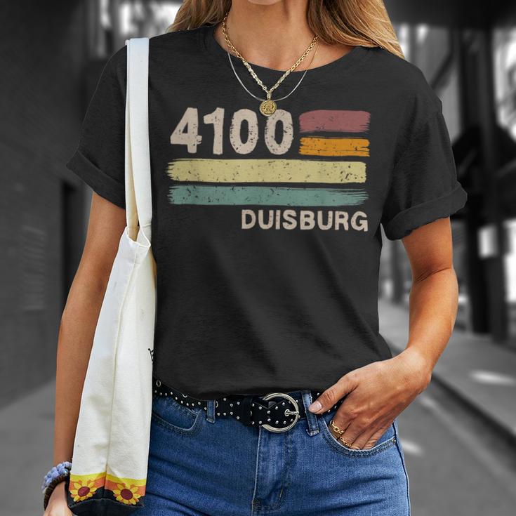 4100 Duisburg Retro Postcodes Old Postcode Vintage T-Shirt Geschenke für Sie