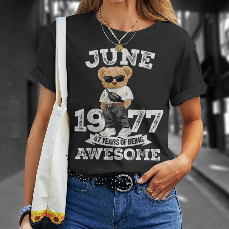 47 Year Old Awesome June 1977 47Th Birthday Boys T-Shirt Gifts for Her