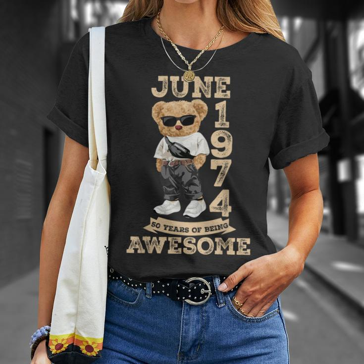 50 Years Of Being Awesome June 1974 Cool 50Th Birthday T-Shirt Gifts for Her