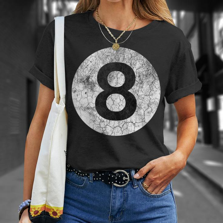 8 Ball Billiard Distressed Vintage Style Costume 8 Ball T-Shirt Geschenke für Sie