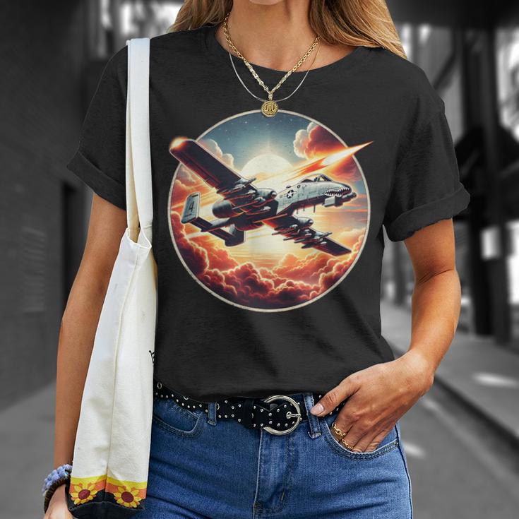 A-10 Thunderbolt Ii Warthog Fighter Jet T-Shirt Gifts for Her