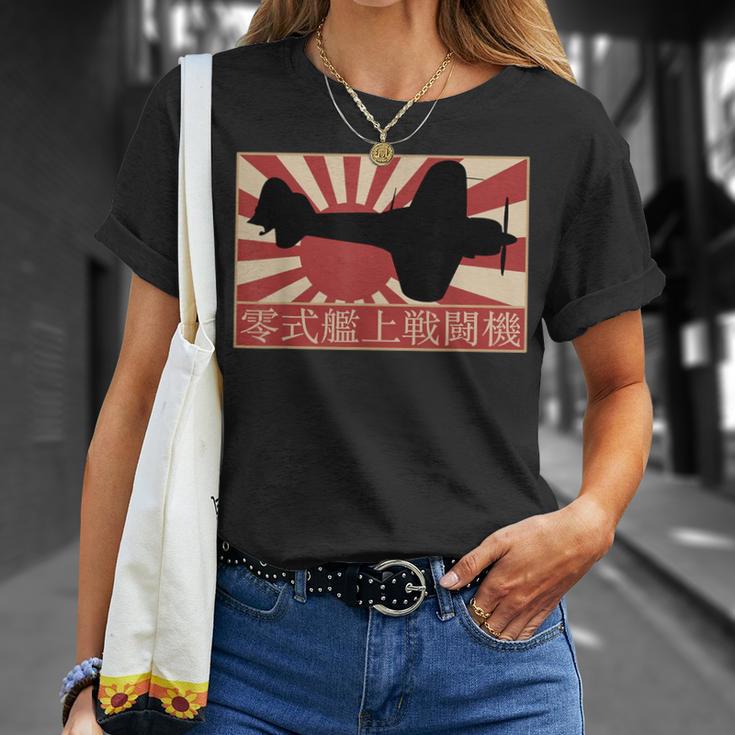 A6m Zero Japanische Ww2 Kampfflugzeug Japan Flagge T-Shirt Geschenke für Sie