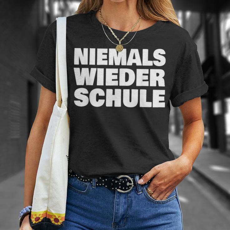 Abschluss Schule Niemals Wieder Schule Abschlussfahrt Abi T-Shirt Geschenke für Sie