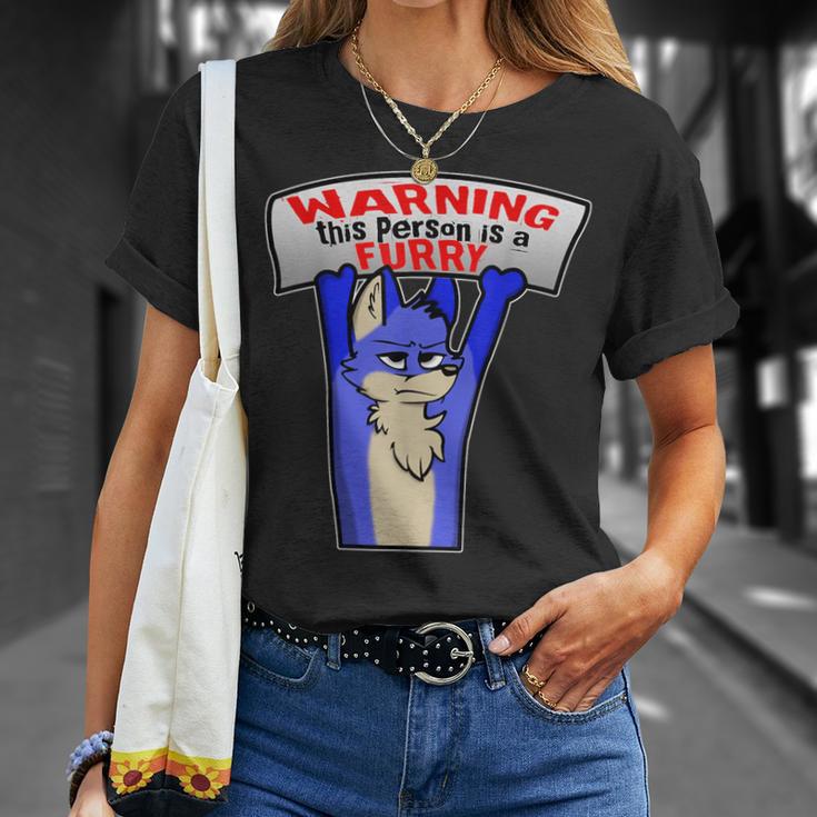 Achtung Das Person Ist Ein Furry Idea Fursona T-Shirt Geschenke für Sie