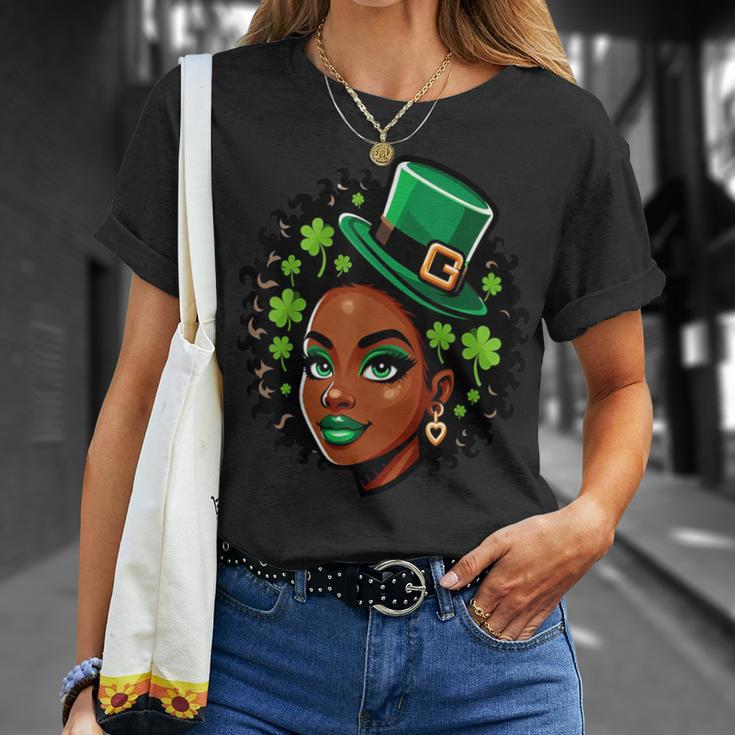 African American Female Leprechaun Black St Patrick's Day T-Shirt Gifts for Her