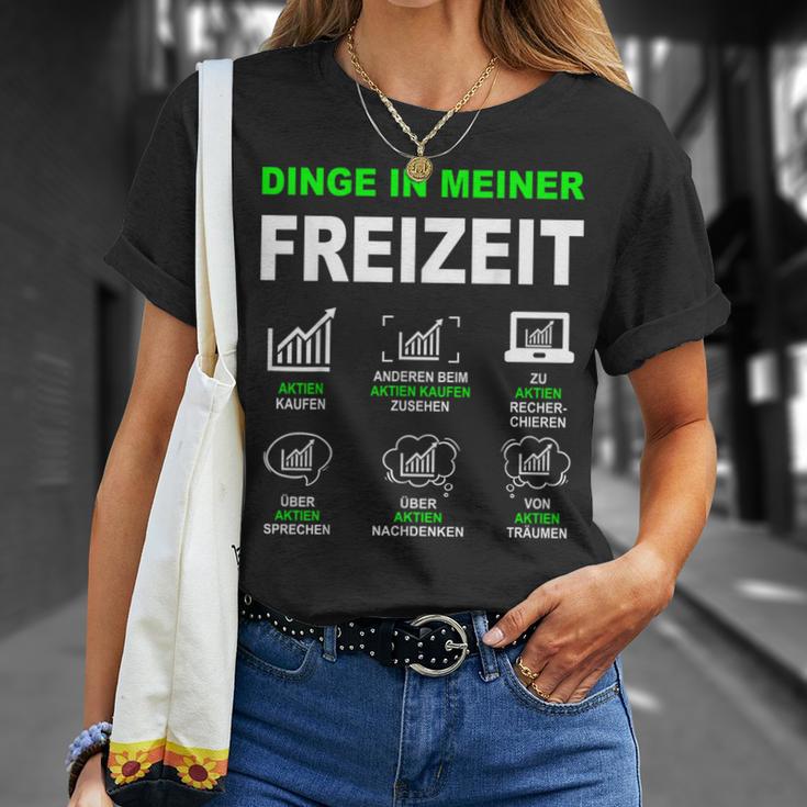 Aktien Börse Trader With Money Things In My Leisure Time T-Shirt Geschenke für Sie