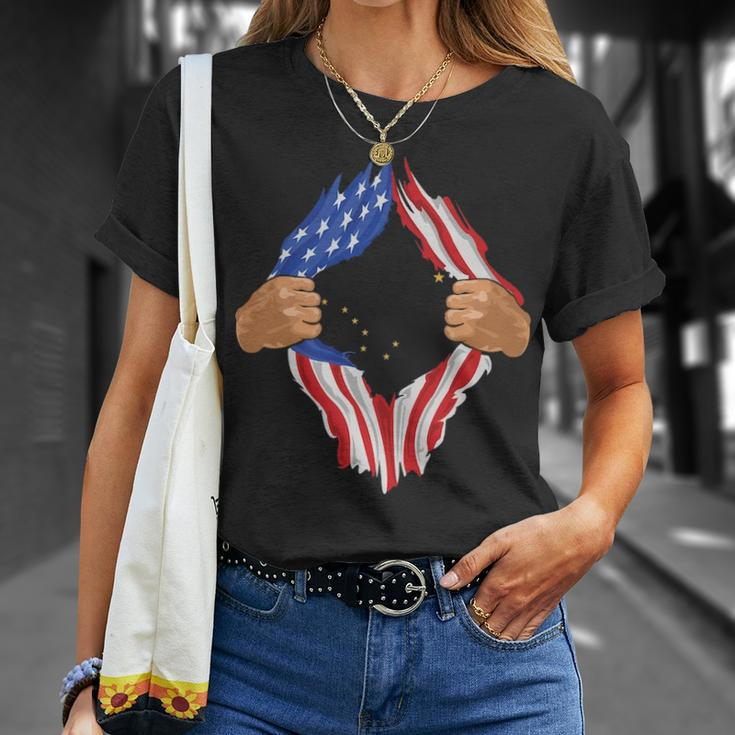 Alaska Roots Inside State Flag American Proud T-Shirt Gifts for Her