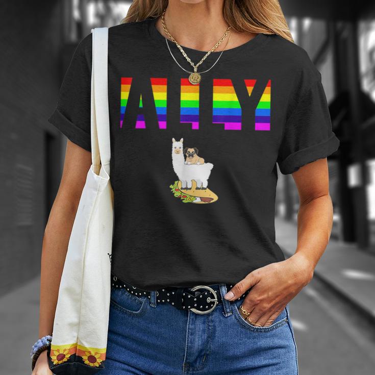 Ally Pride Lgbtq Equality Rainbow Lesbian Gay Transgender T-Shirt Gifts for Her