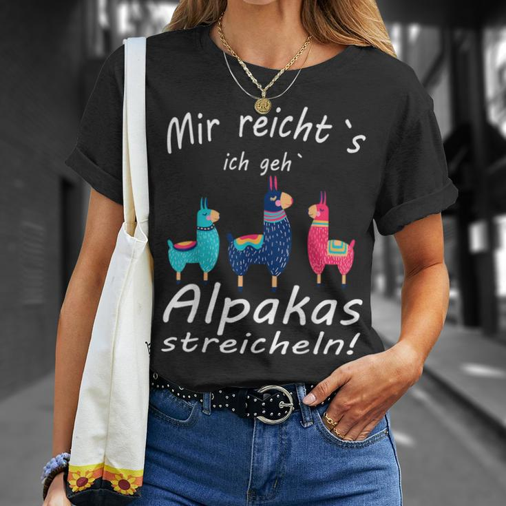 Alpaca And Lamas Mir Reichts Ich Geh Alpacas Strokes T-Shirt Geschenke für Sie