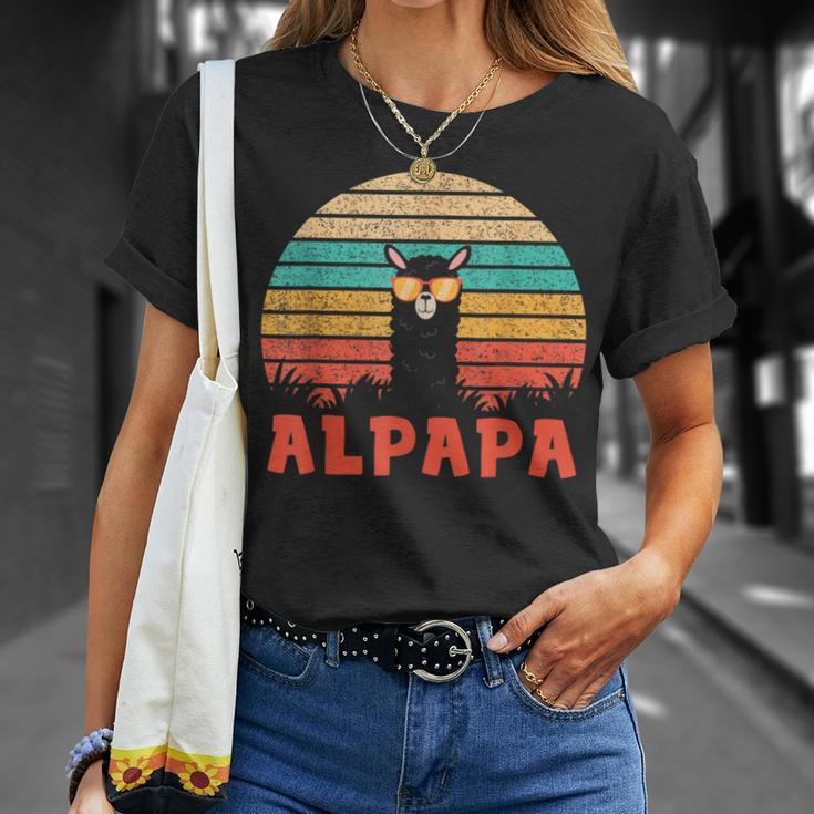 Alpapa Alpaka Lama Fan Liebhaber Dad Frischgebackenerater T-Shirt Geschenke für Sie