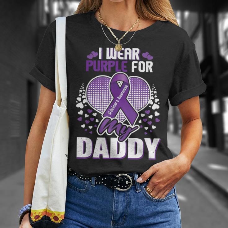 Alz Ich Trage Lila Für Papa Alzheimer Bewusstsein T-Shirt Geschenke für Sie