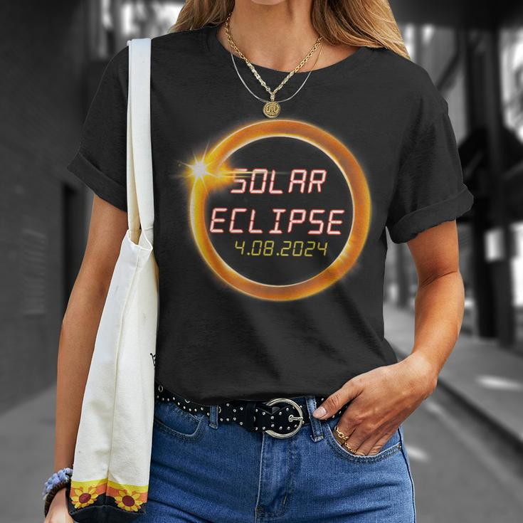 America April 8 Total Solar Eclipse 2024 Usa Map Totality T-Shirt Gifts for Her