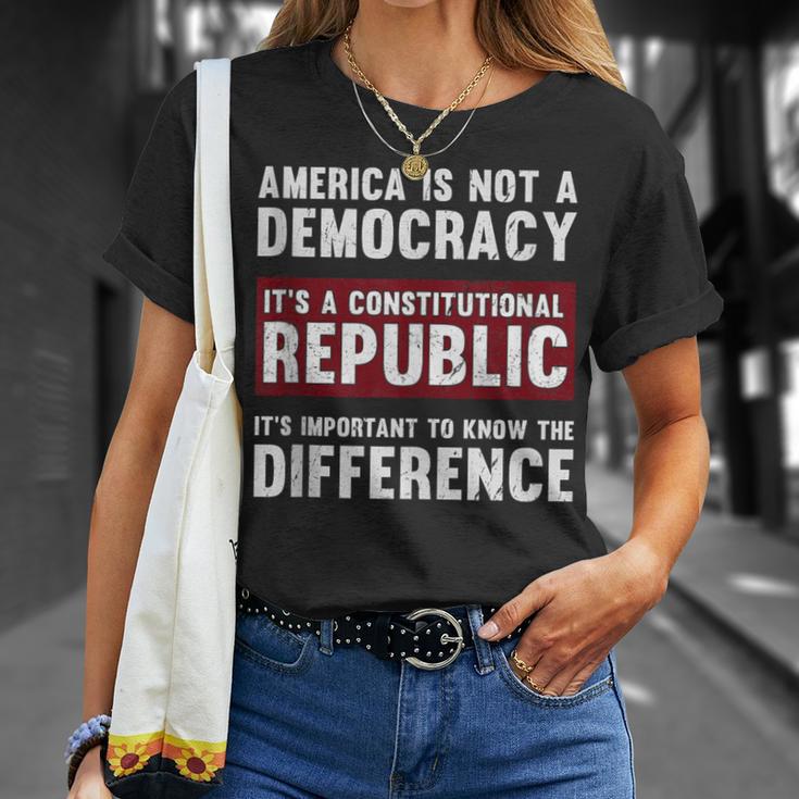 America Is A Constitutional Republic Not A Democracy T-Shirt Gifts for Her