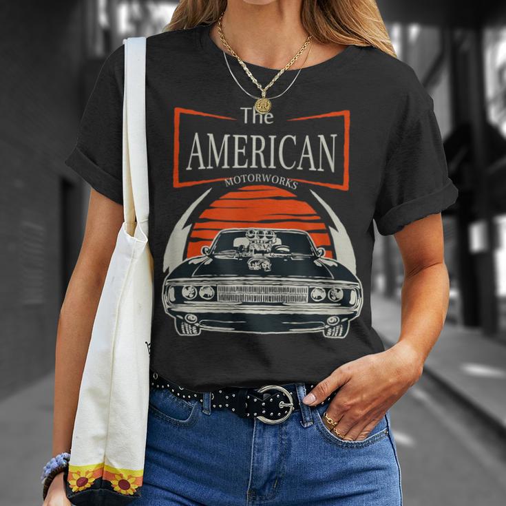 American Motorworks Muscle Car Racing Sports T-Shirt Gifts for Her