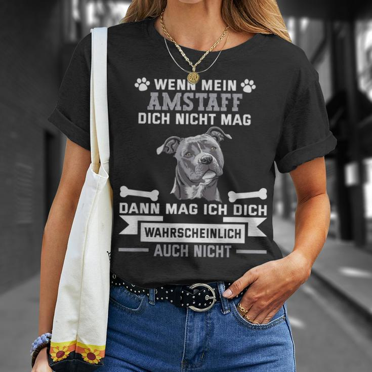 Amstaff Hund T-Shirt für Hunde-Liebhaber, Lustiger Spruch in Schwarz Geschenke für Sie