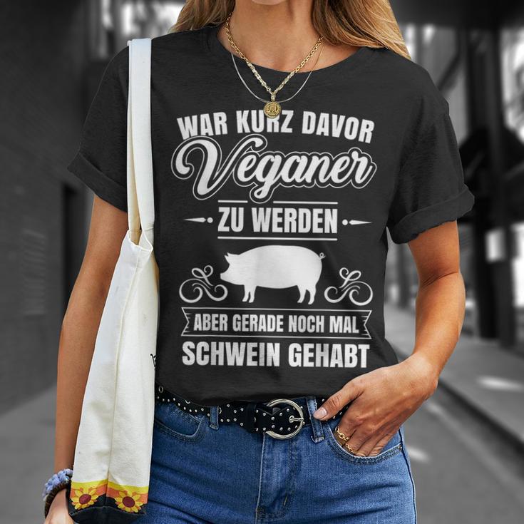 Anti-Vegan Saying Pig Gehabt Fleischfresser T-Shirt Geschenke für Sie