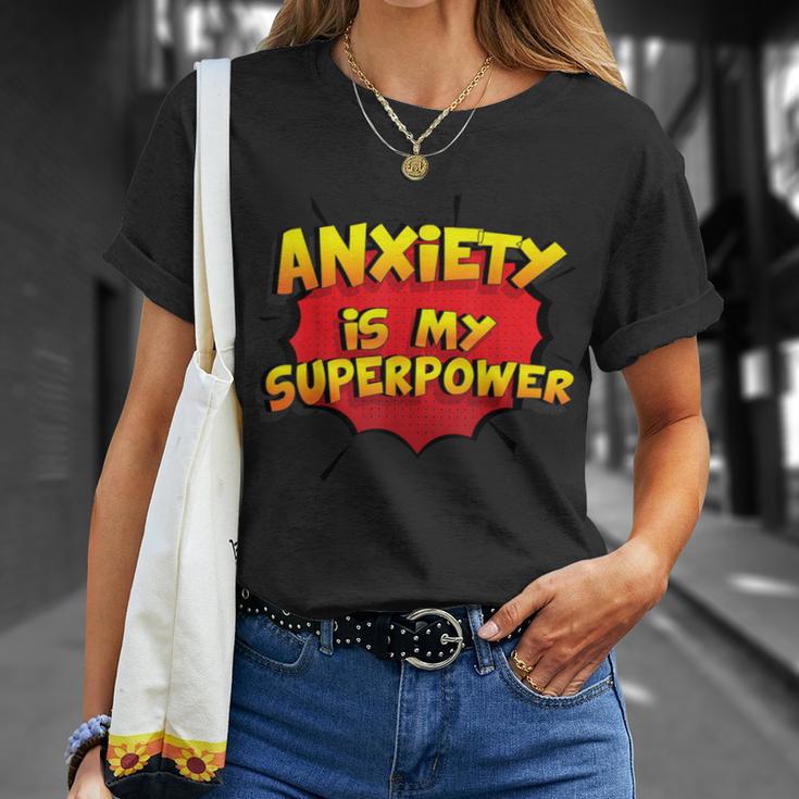 Anxiety Is My Superpower Anxiety T-Shirt Gifts for Her