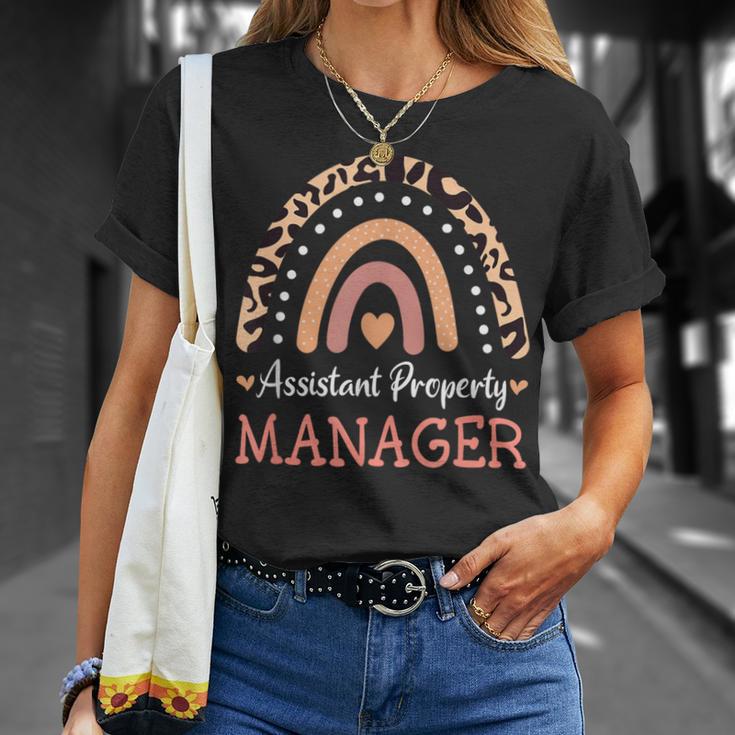 Assistant Property Manager Leopard Rainbow Appreciation T-Shirt Gifts for Her