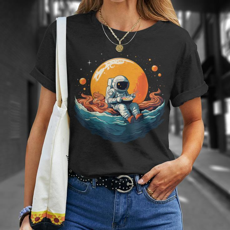 Astronaut Eats Ramen Anime Space Space Ramen T-Shirt Gifts for Her