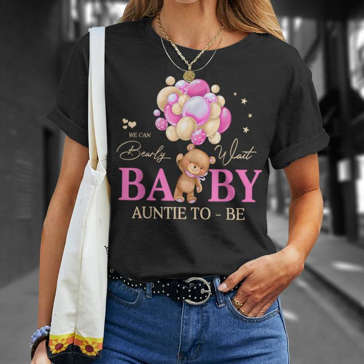 Auntie We Can Bearly Wait Baby Shower Bear Family Matching T-Shirt Gifts for Her