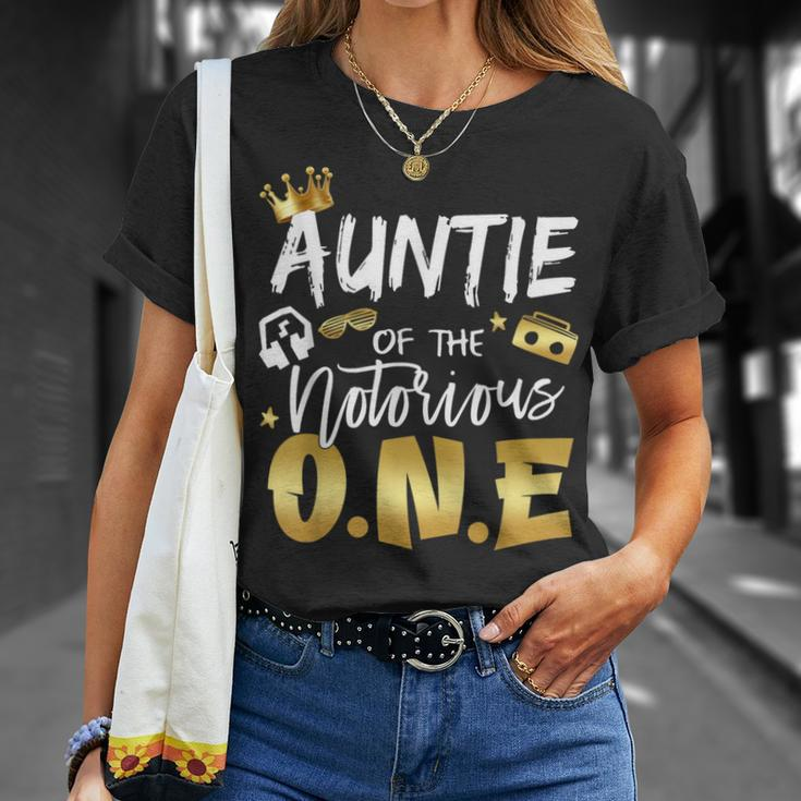 Auntie Of The Notorious One Old School Hip Hop 1St Birthday T-Shirt Gifts for Her