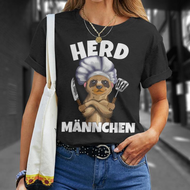 'Aus Meerkat Wird Herdmännchen Wortspiel Cooking Outfit Black T-Shirt Geschenke für Sie