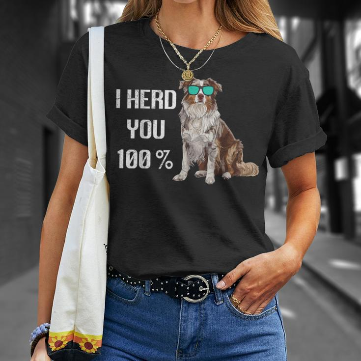 Australian Shepherd I Herd You 100 Aussie Hundebesitzer T-Shirt Geschenke für Sie
