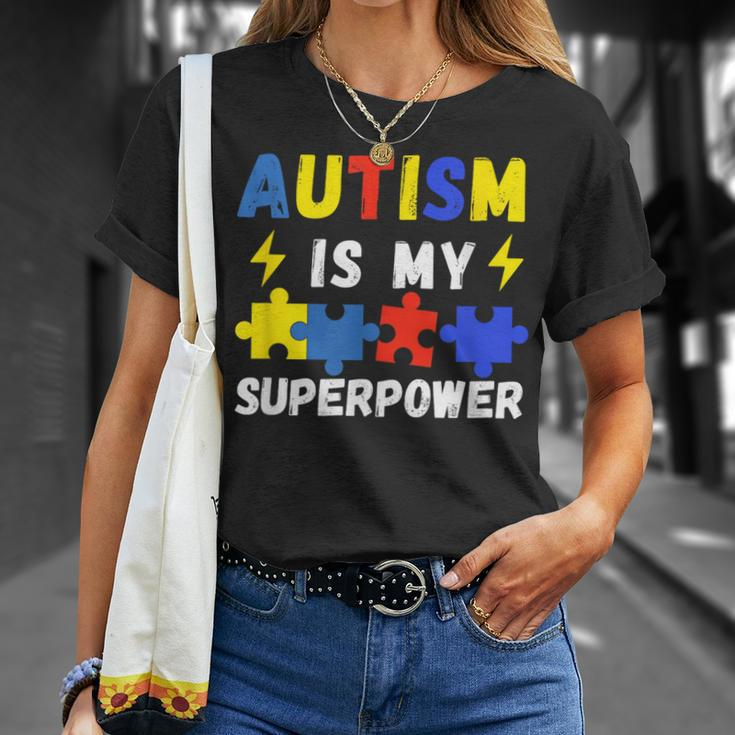 Autism Is My Superpower Autism Awareness T-Shirt Gifts for Her