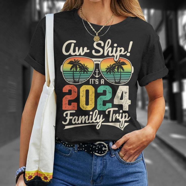 Aw Ship It's A 2024 Family Trip Family Cruise Vintage T-Shirt Gifts for Her