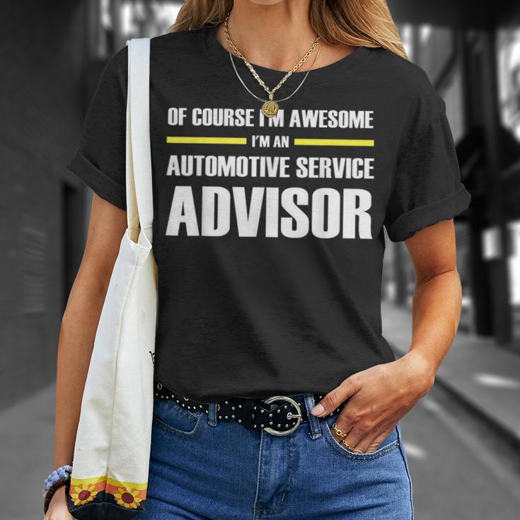 Awesome Automotive Service Advisor T-Shirt Gifts for Her