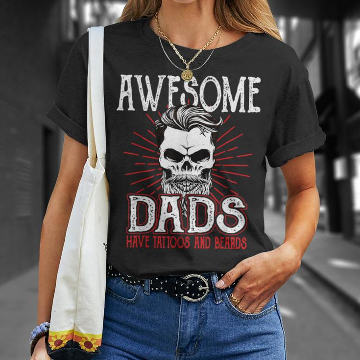 Awesome Dad's Have Tattoos Father Son Daughter Dad Daddy T-Shirt Gifts for Her