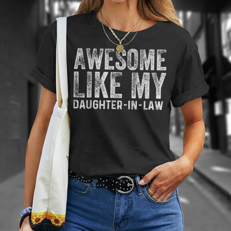 Awesome Like My Daughter In-Law For Fathers Day T-Shirt Gifts for Her