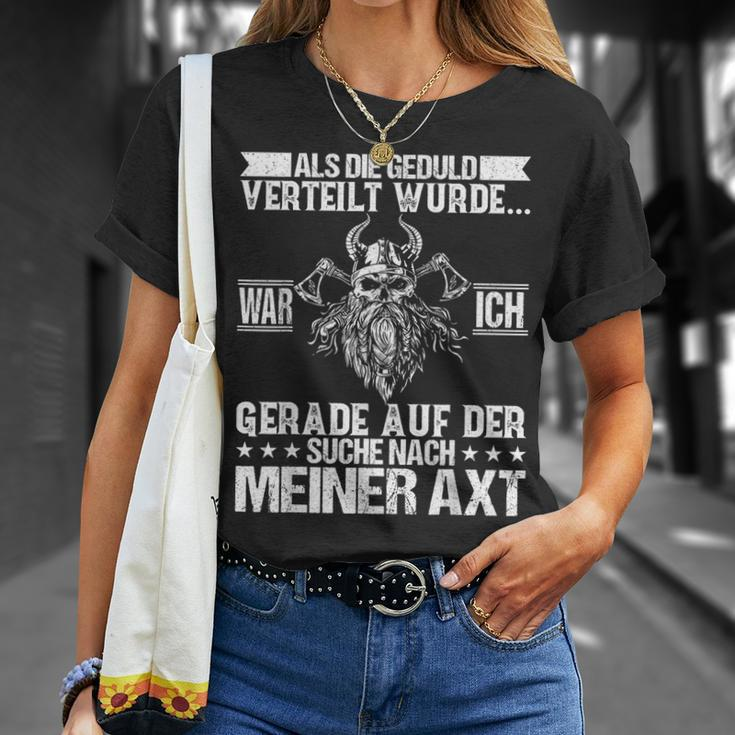 Axe Wooden Hook Skull Viking T-Shirt Geschenke für Sie