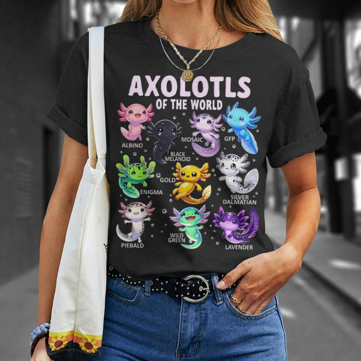 Axolotl Kawaii Axolotls Of The World Axolotl Animals T-Shirt Gifts for Her