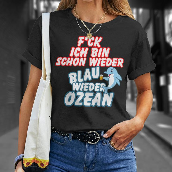 B06 Ich Bin Schon Wieder Blau Wie Der Ozean I Sprüche Sommer T-Shirt Geschenke für Sie