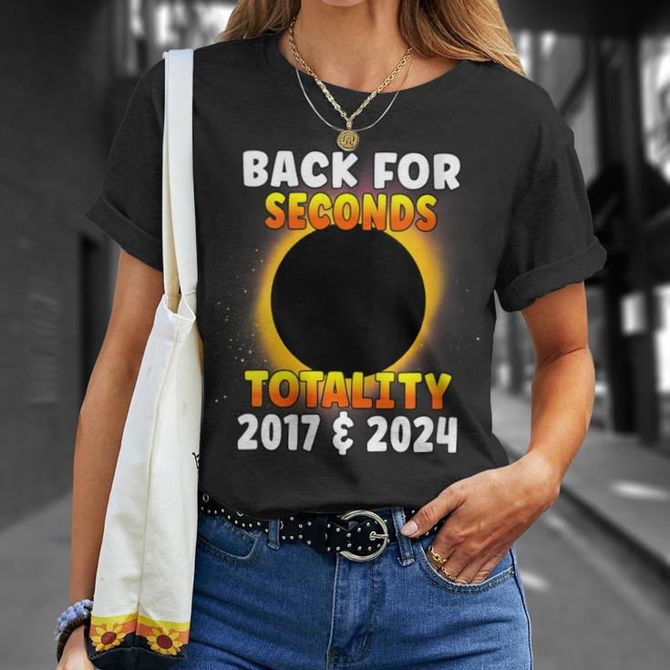 Back For Seconds Totality 2017 2024 Total Solar Eclipse T-Shirt Gifts for Her