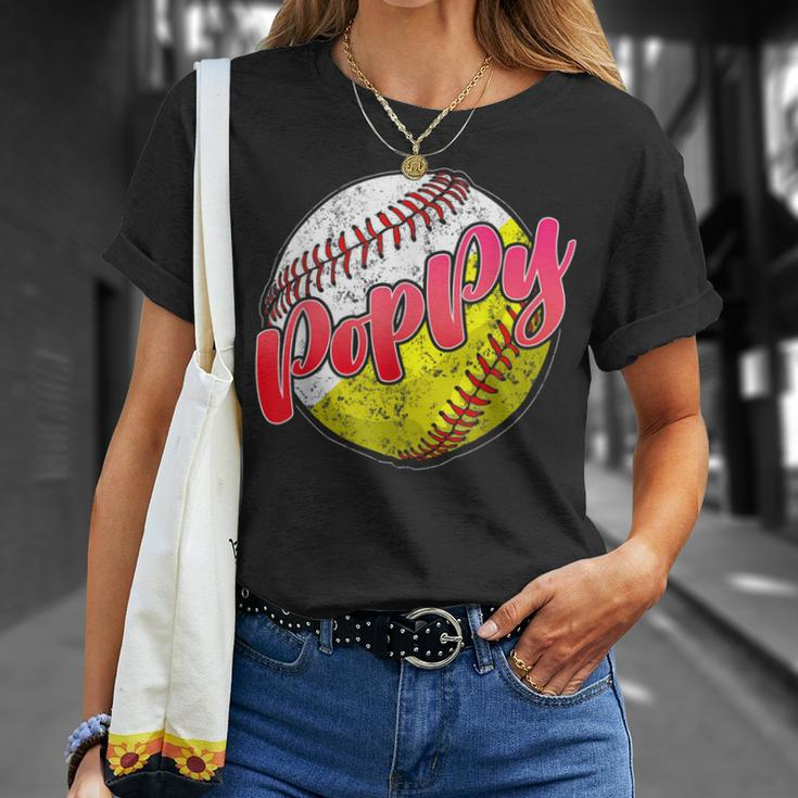 Baseball Softball Poppy Of Softball Baseball Player T-Shirt Gifts for Her