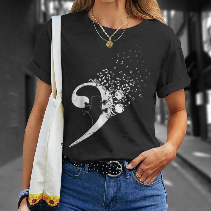 Bass Guitar Player Bassist Bass Clef Musician Bass Guitar T-Shirt Gifts for Her