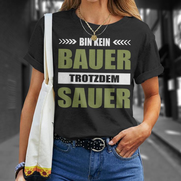 Bauernproteste Unterstützen Bin Kein Bauer Trotzdem Sauer T-Shirt Geschenke für Sie