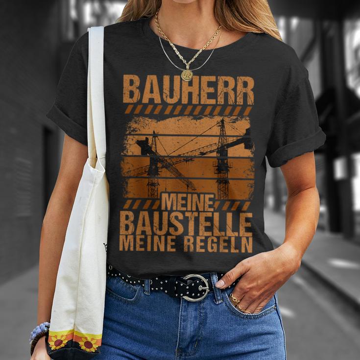 Bauherr Meine Bausite Meine Rules T-Shirt Geschenke für Sie