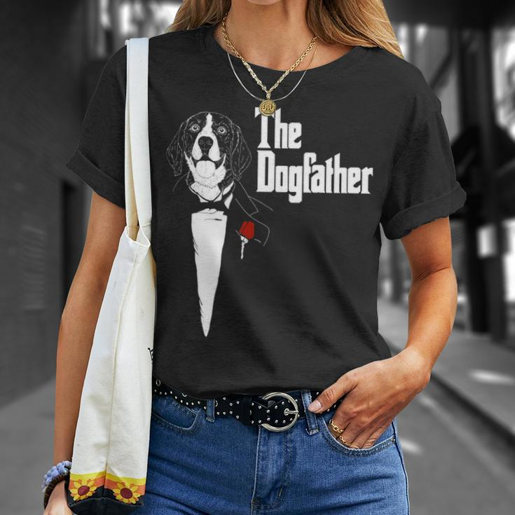 Beagle Dad The Dogfather Beagle Beagle Lover T-Shirt Gifts for Her